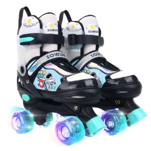 Sowume Patines ajustables para niñas y mujeres, las 8 ruedas de patines para niñas brillan,