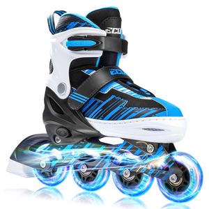 ECOO Patines en línea ajustables para niños y niñas con ruedas iluminadas, patines para niños de 4 a
