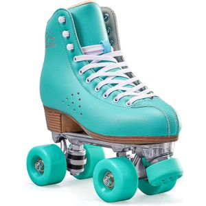 PAPAISON Patines de ruedas para mujeres y hombres, de lujo, de 2 capas, de cuero de microfibra, de