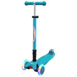 ChromeWheels Patinetes para niños, scooter plegable de lujo, 4 alturas ajustables, 132 libras,