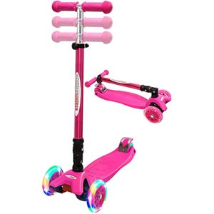 ChromeWheels Patinetes para niños, scooter plegable de lujo, 4 alturas ajustables, 132 libras,