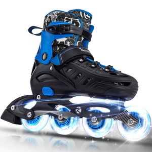 Kuxuan Skates Patines en línea para niños y adultos, patines iluminadores ajustables para niñas,