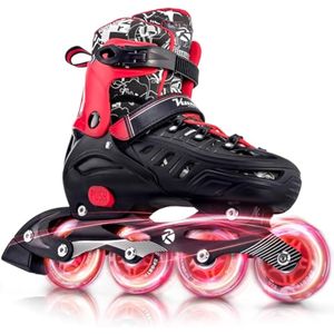 Kuxuan Skates Patines en línea para niños y adultos, patines iluminadores ajustables para niñas,