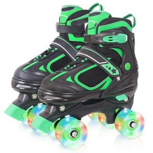 Nattork - Patines de ruedas para niños y niñas, 4 tamaños ajustables con ruedas iluminadas, patines