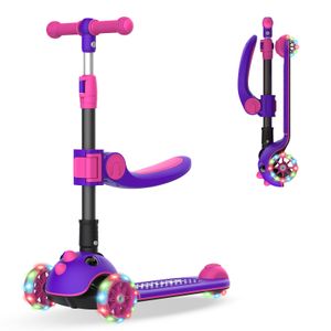 Gotrax KS3 Pro - Patinete plegable para niños, asiento extraíble con una llave y 3 ruedas extra