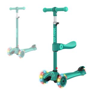 Gotrax KS1/KS3 - Patinete para niños, ruedas con luz LED y manubrio de 3 alturas ajustables,
