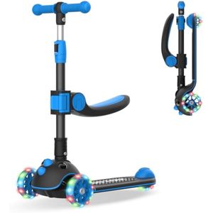 Gotrax KS3 Pro - Patinete plegable para niños, asiento extraíble con una llave y 3 ruedas extra