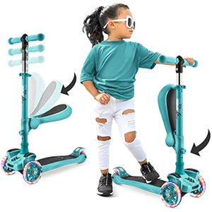 Patinete para niños – Stand &amp; Cruise - Patinete plegable de juguete con altura ajustable,