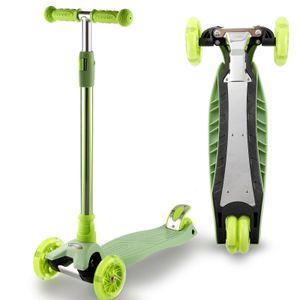 Kick Scooter - Patinete de 3 ruedas para niños, 4 ruedas de poliuretano ajustables en altura extra