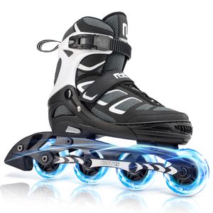 Nyctus Inline Skates for Kids and Adults, Adjustable Inline Skates for Girls and Boys, Roller Skates