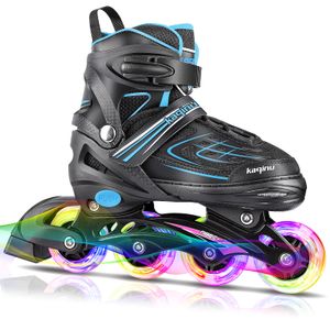KAQINU Patines en línea ajustables, patines en línea para exteriores con ruedas de iluminación
