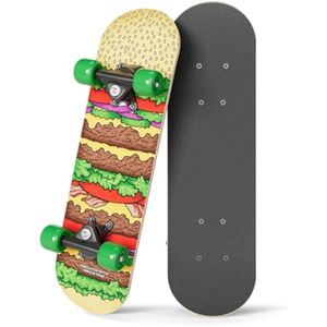 Rude Boyz - Patineta de madera gráfica para niños (17 pulgadas)