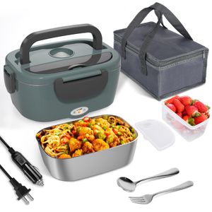 Fiambrera eléctrica para adultos, 60-80 W, calentador de alimentos para hombre, trabajo, automóvil,