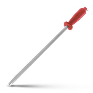 Cuchillo negro profesional del acero de carbono que afila el acero, negro 12 pulgadas