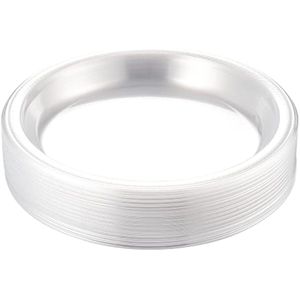 Amcrate Platos desechables de plástico negros, platos llanos de plástico de 10.4 pulgadas, platos