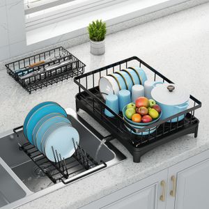 ANTOPY Dish Drying Rack Large Dish Rack, Rustproof Stainless Steel Dish Racks for Kitchen Counter,