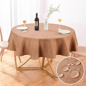 AUSSPVOCT Mantel rectangular de lino texturizado de 52 x 70 pulgadas, impermeable, a prueba de