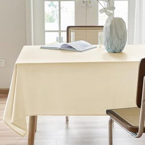 AUSSPVOCT Mantel rectangular de lino texturizado de 52 x 70 pulgadas, impermeable, a prueba de