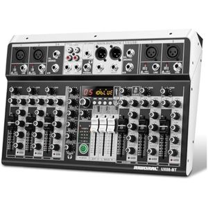 Mezclador de audio de 8 canales, mezclador de DJ, consola de tablero de sonido, 16 Dsp, interfaz de