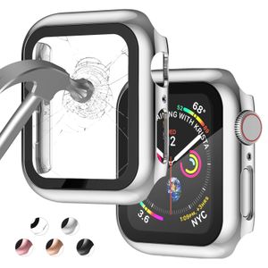 Funda compatible con Apple Watch de 1.496 pulgadas Series 3/2/1/con protector de pantalla de vidrio
