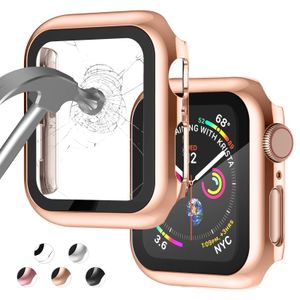 Funda compatible con Apple Watch de 1.496 pulgadas Series 3/2/1/con protector de pantalla de vidrio