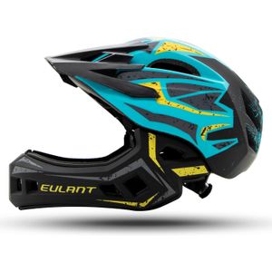 EULANT Casco de cara completa para niños con protector de barbilla, casco de bicicleta ligero para