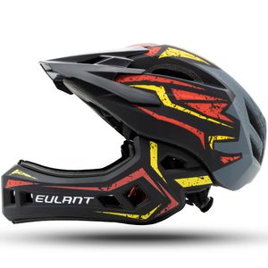 EULANT Casco de cara completa para niños con protector de barbilla, casco de bicicleta ligero para