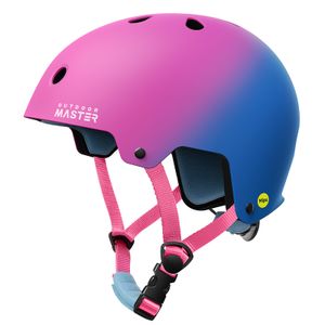 OutdoorMaster MIPS - Casco de patineta – Dos forros extraíbles con ventilación multideporte patinaje