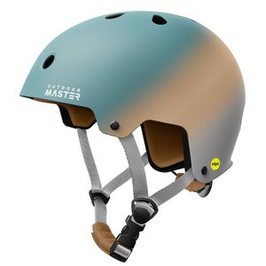 OutdoorMaster MIPS - Casco de patineta – Dos forros extraíbles con ventilación multideporte patinaje