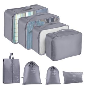 Packing Cubes for Travel - 8 Set Luggage Organizer Bags for Family, Mesh Breathable Travel Packing