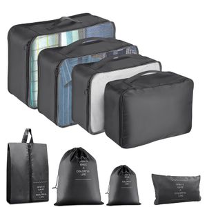 Packing Cubes for Travel - 8 Set Luggage Organizer Bags for Family, Mesh Breathable Travel Packing