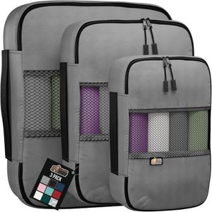 Gorilla Grip Juego de 6 cubos de embalaje, esenciales de viaje para maletas, bolsas organizadoras de