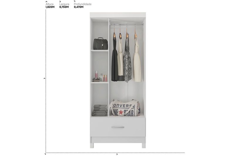 Placard Demobile Prince 31060-03 3 Prta 1 Caj Blanco