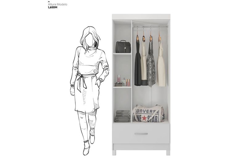 Placard Demobile Prince 31060-03 3 Prta 1 Caj Blanco