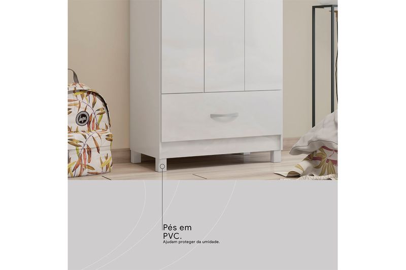 Placard Demobile Prince 31060-03 3 Prta 1 Caj Blanco