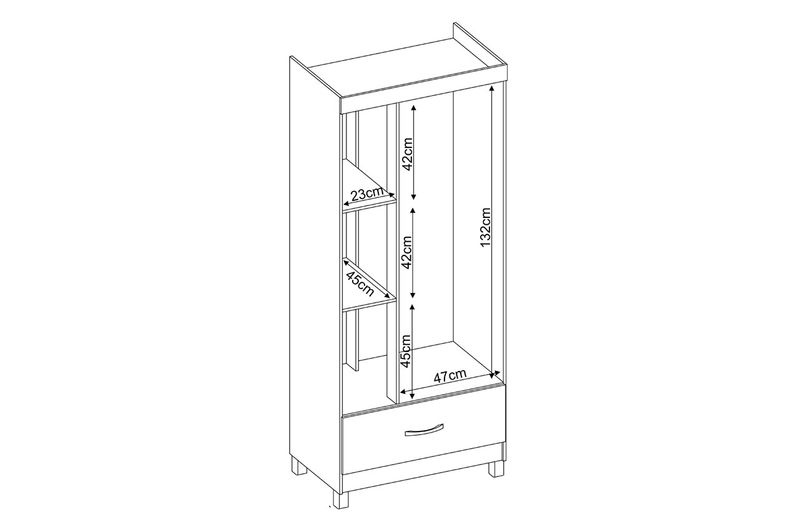 Placard Demobile Prince 31060-03 3 Prta 1 Caj Blanco