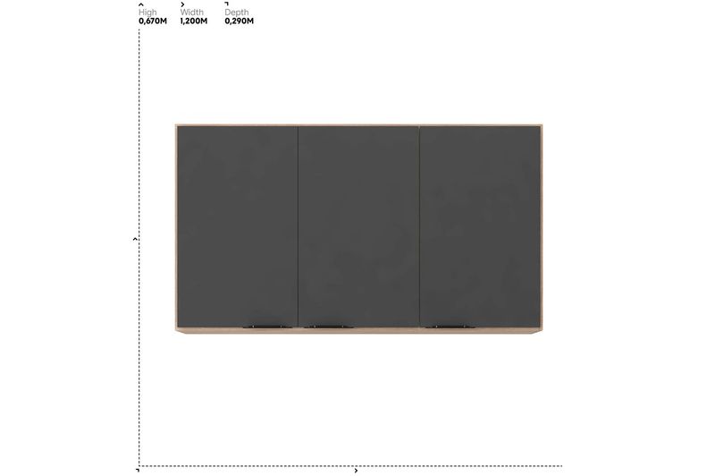 Alacena Demobile Firenze 3 Ptas 94331-163 120x67 cm Avena Grafito_0004_DIMENSIONES -6-