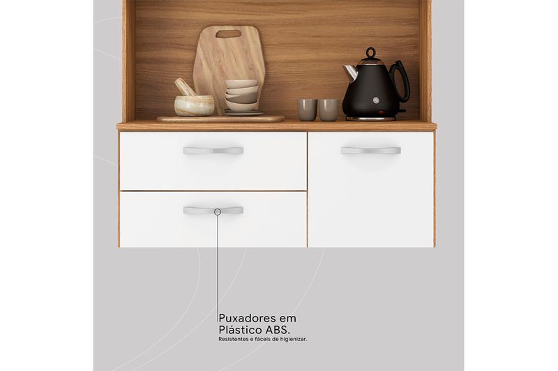 Kit Cocina Demobile Malta 5 Espacios 91401-163 177x91 cm Avena Grafito_0001_PUXADORES-EM-PLASTICO-ABS