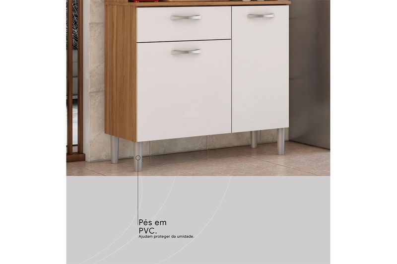 Kit Cocina Demobile Malta 5 Espacios 91401-163 177x91 cm Avena Grafito_0002_PES-EM-PVC