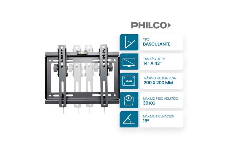 Soporte Basculante Philco 14” A 43” PG1443B_0001_PG1443BPI_2-100