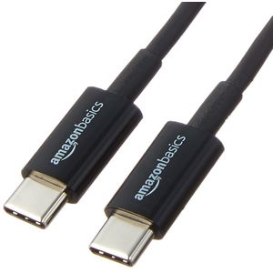 Amazon Basics Cable de carga rápida USB-C a USB-C 2.0, velocidad de 480 Mbps, certificado USB-IF,