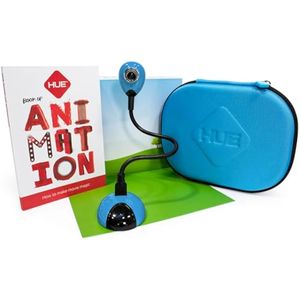 HUE Animation Studio: Kit completo Stop Motion (cámara, software, libro) para Windows/macOS (azul)