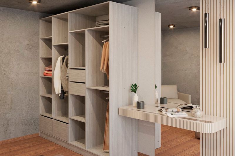 Vestidor Orlandi Premium 581 4 Caj 2,00x2,27 Mts Venecia