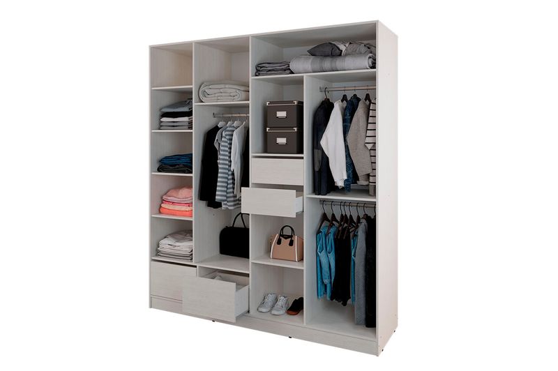 Vestidor Orlandi Premium 581 4 Caj 2,00x2,27 Mts Venecia