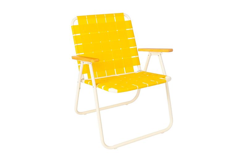 Sillón Plegable Descansar 10001 Apoyo Madera Amarillo
