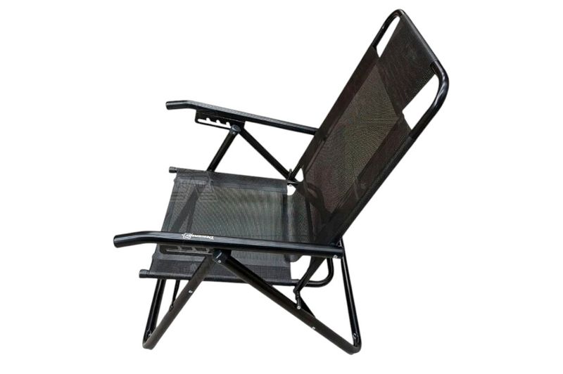 Reposera Plegable Descansar 5 Pos 80040 Aluminio Negro