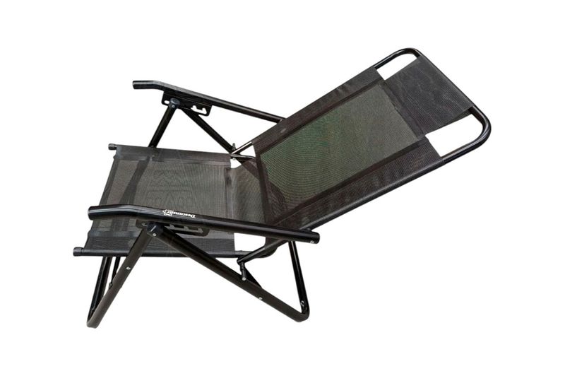 Reposera Plegable Descansar 5 Pos 80040 Aluminio Negro