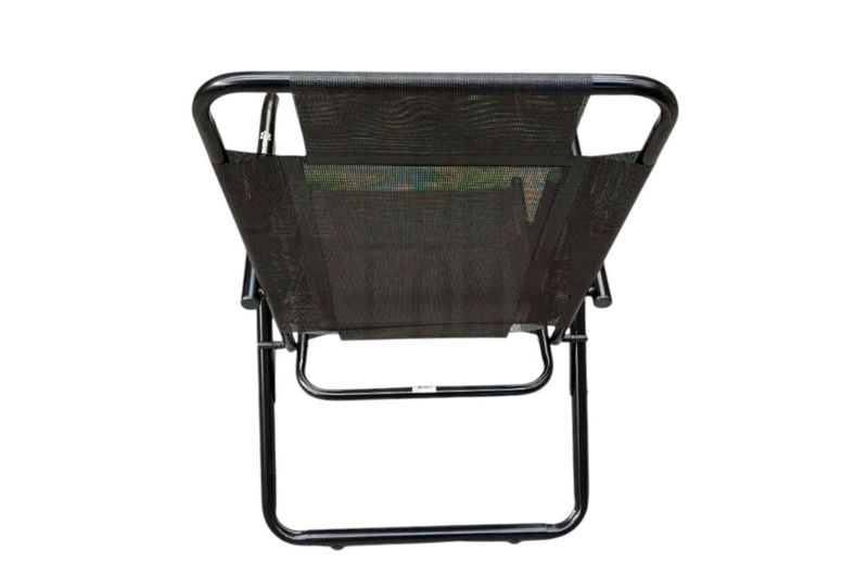 Reposera Plegable Descansar 5 Pos 80040 Aluminio Negro