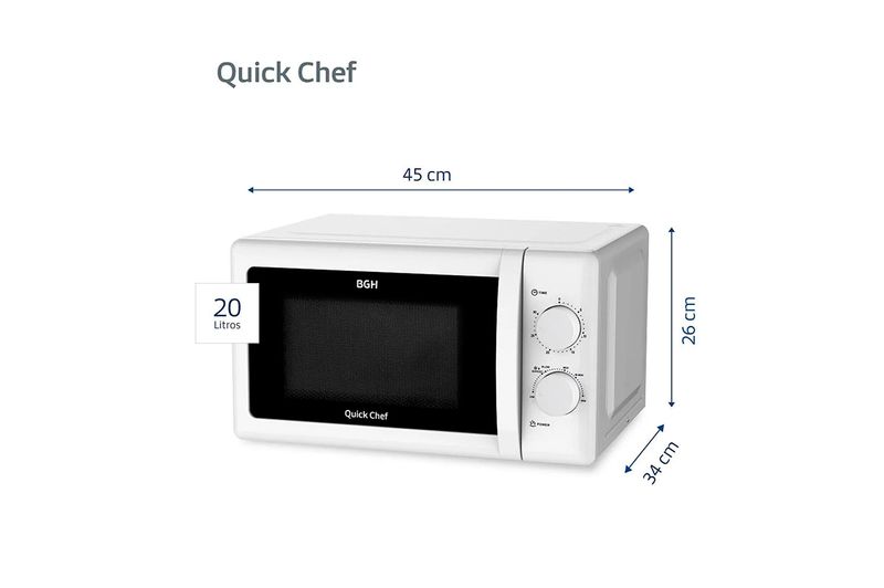 Horno Microonda BGH 20Lts B120M20I Blanco