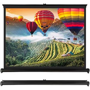 Pyle PRJTP46 - Pantalla de proyector portátil de 40 pulgadas, soporte móvil versátil, fácil de